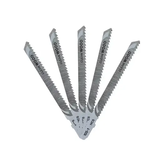 [036119] DeWalt DT2165-QZ Set 5 Lame per Seghetto HCS per Taglio Legno Laminati Compensato e Plastica 100mm