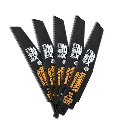 [048608] DeWalt DT2301L-QZ Set 5 Lame per Sega Orizzontale per Taglio Multimateriale 152x2,5mm