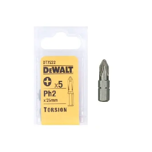 DeWalt DT7232-QZ Blister 5 Inserti Philips PH2 da 25mm