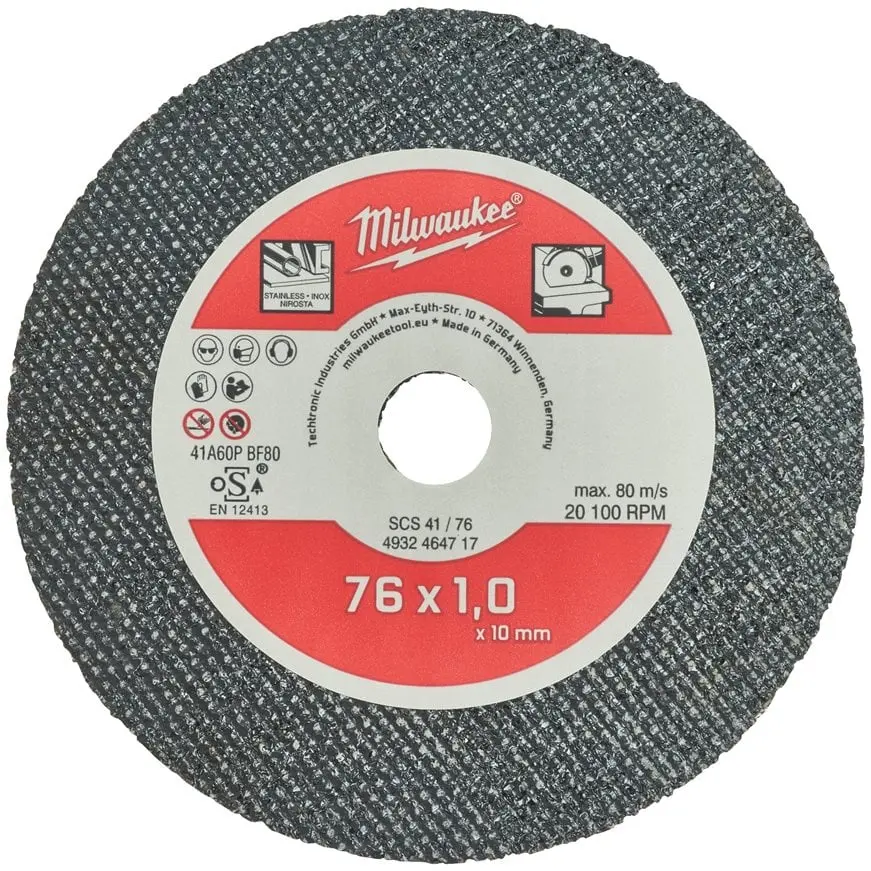Milwaukee 4932464717 Dischi da Taglio Sottili PRO+ per M12 FCOT da 76mm Confezione 5 Pezzi
