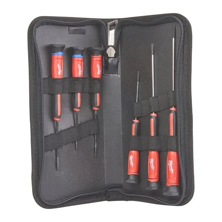 Milwaukee 4932471869 Set Giraviti Cacciaviti Precisione da 6 Pezzi con Astuccio