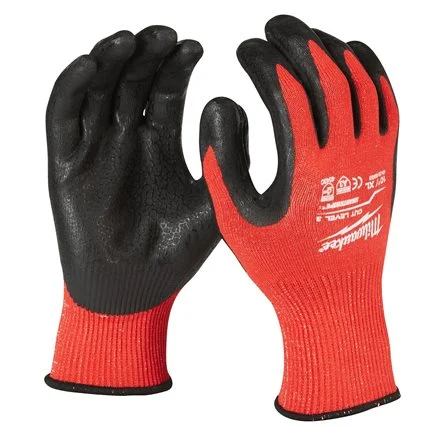 Milwaukee 4932471421 Guanti Spalmati in Nitrile a Rete Categoria Taglio C 9/L - 1 Paio