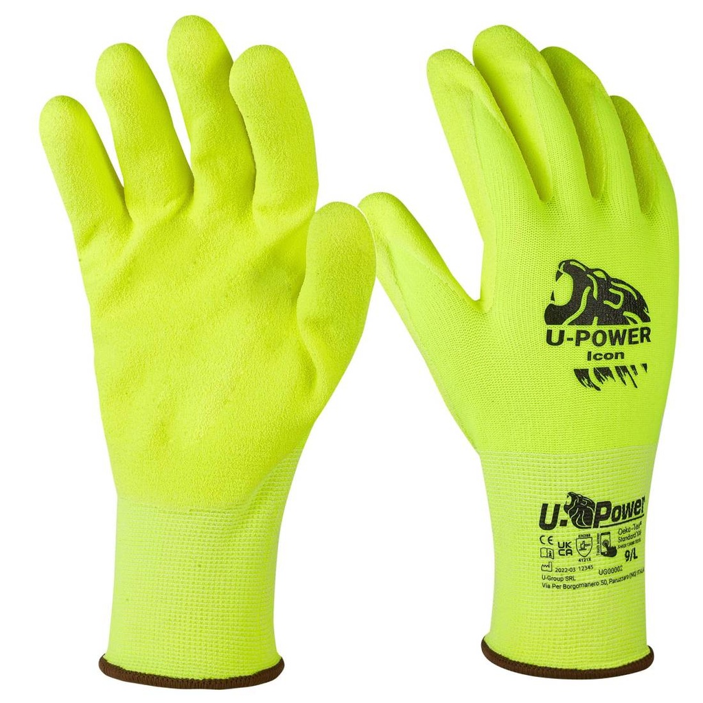 Guanti Da Lavoro Icon Gia/Fluo-Palmo Schiuma Nitr.Tg 10