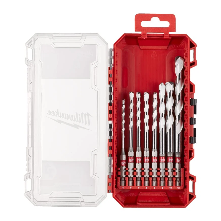 Milwaukee 4932493871 Set Punte Multimateriale Gen.2 da ⌀4 a ⌀12 - 8 Pezzi