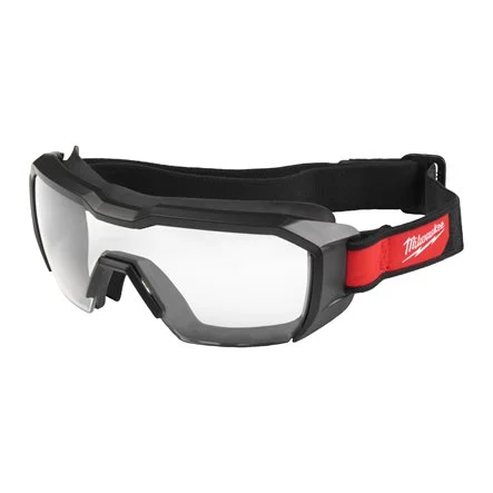 Milwaukee 4932493433 Occhiali a Maschera Low-Profile Ventilati Trasparenti