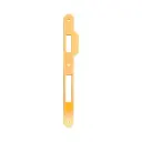 AGB B005901103 Incontro per Serratura Patent Grande o Sicurezza Dimensione 238x22mm Bordo Tondo con Aletta da 10mm Acciaio Finitura Ottonato Verniciato