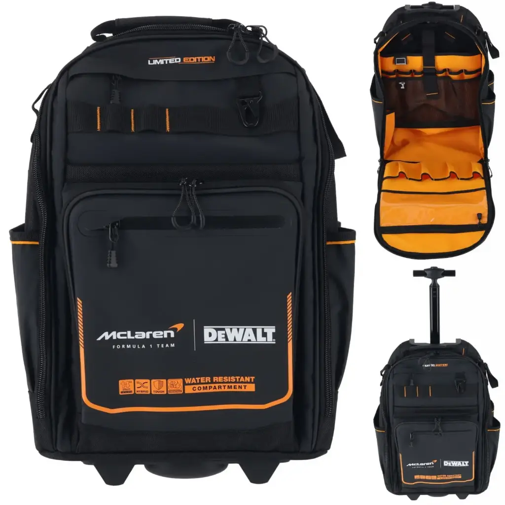 DeWalt DWST60101-9 Zaino BackPack Trolley con Ruote McLaren Capacità di Carico Massima 28,7Kg 350x240x540mm