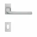 AD-Tech HELIA-121RBR CSA Maniglia per Porta Rosetta e Bocchetta Bassa Rettangolare 62x32x7mm Foro Patent Zama Finitura Cromo Satinato