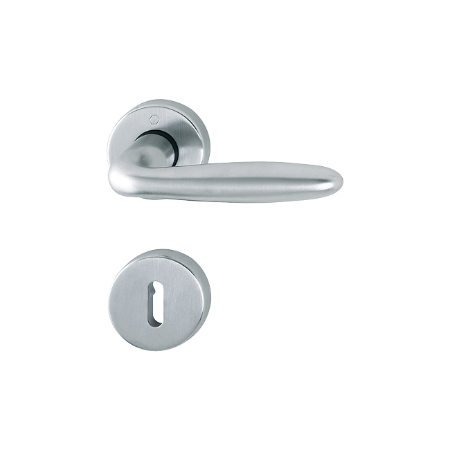 Hoppe 2823991 Grt. con rosetta Verona M151/42K/42KS F41-R cromo satinato - Resista® 