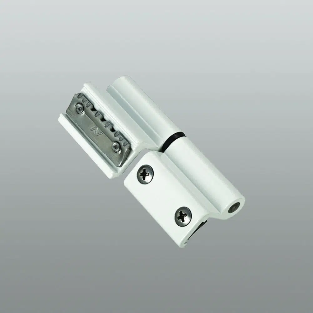 Savio 1121.1 Cerniera in Alluminio Morsa+ a 2 Ali Finitura Verniciato Bianco