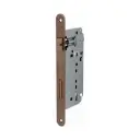 AGB B005915022 Serratura Patent Incasso per Porta Interni Entrata 50mm Interasse 90mm Bordo Tondo 238x22mm Acciaio Finitura Bronzato
