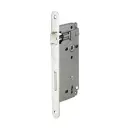 AGB B005915006 Serratura Patent Incasso per Porta Interni Entrata 50mm Interasse 90mm Bordo Tondo 238x22mm Acciaio Finitura Nichelato
