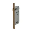 AGB B005925022 Serratura Patent Incasso per Porta Interni Entrata 50mm Interasse 90mm Bordo Quadro 238x22mm Acciaio Finitura Bronzato Verniciato