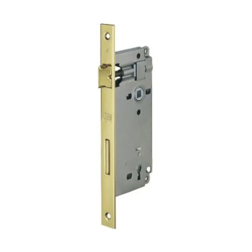 AGB B005923003 Serratura Patent Incasso per Porta Interni Entrata 30mm Interasse 90mm Bordo Quadro 238x22mm Acciaio Finitura Ottonato Verniciato