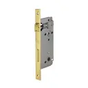 AGB B005965003 Serratura Patent WC Incasso Porta Bagno Entrata 50mm Interasse 90mm Bordo Quadro 238x22mm Acciaio Finitura Ottonato Verniciato
