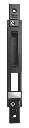 Iseo 0387021 Contropiastra Chiusa Regolabile per Serratura Solo Catenacci e Deviatori Multiblindo 205x30 mm Nero