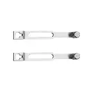 Iseo 990853 Coppia di Piastrine con Perno per Collegamento tra Serratura o Deviatori con Aste Esterne in Acciaio Zincato