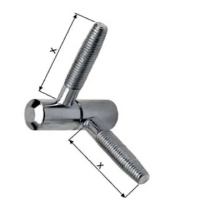 AGB E001561403 Cerniera Modello 156 Vasistas 2 Gambi Diametro 14mm Colore Ottonato Verniciato