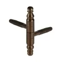 AGB E001311302 Cerniera Barocco per Porte in Legno Diametro 13mm Altezza 88mm Acciaio Finitura Bronzato