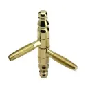 AGB E001311103 Cerniera Barocco per Porte in Legno Diametro 11mm Altezza 74mm Acciaio Finitura Ottonato Verniciato