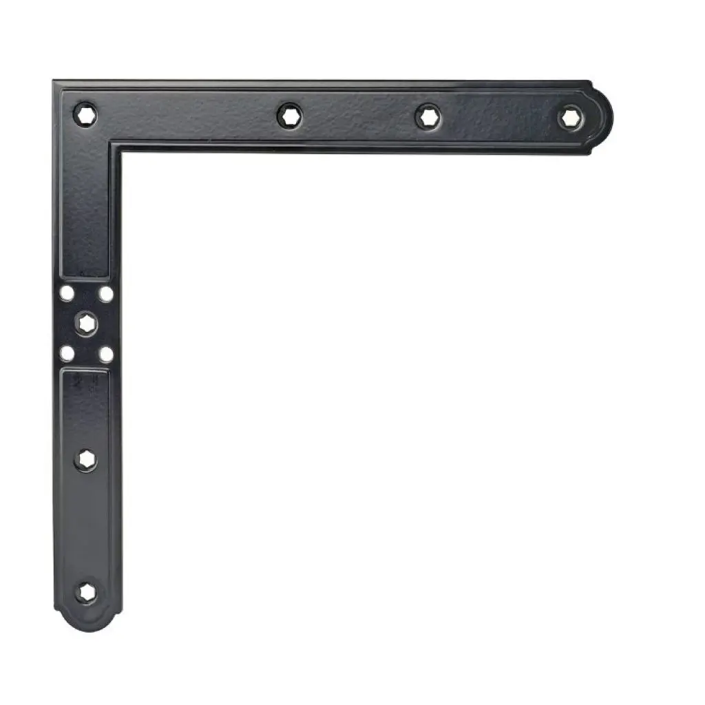 AGB H009190193 Squadro Abaco Imposte Interasse 150mm Destro inf. Sinistro sup Dimensione 220x220x3mm Acciaio Finitura Black Powerage