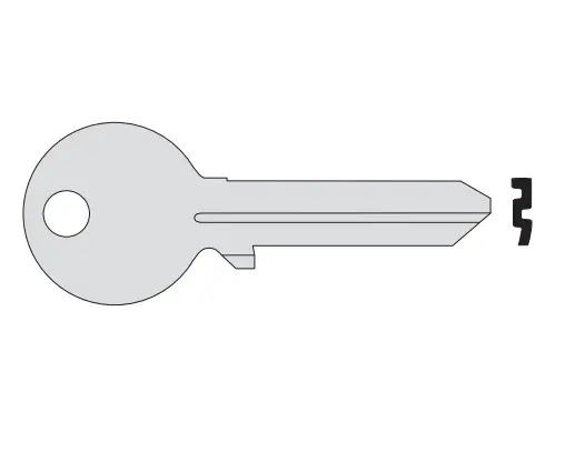 [022298] Cisa 01210002 Chiave Grezza Sbozzo Sinistra a 6 Perni