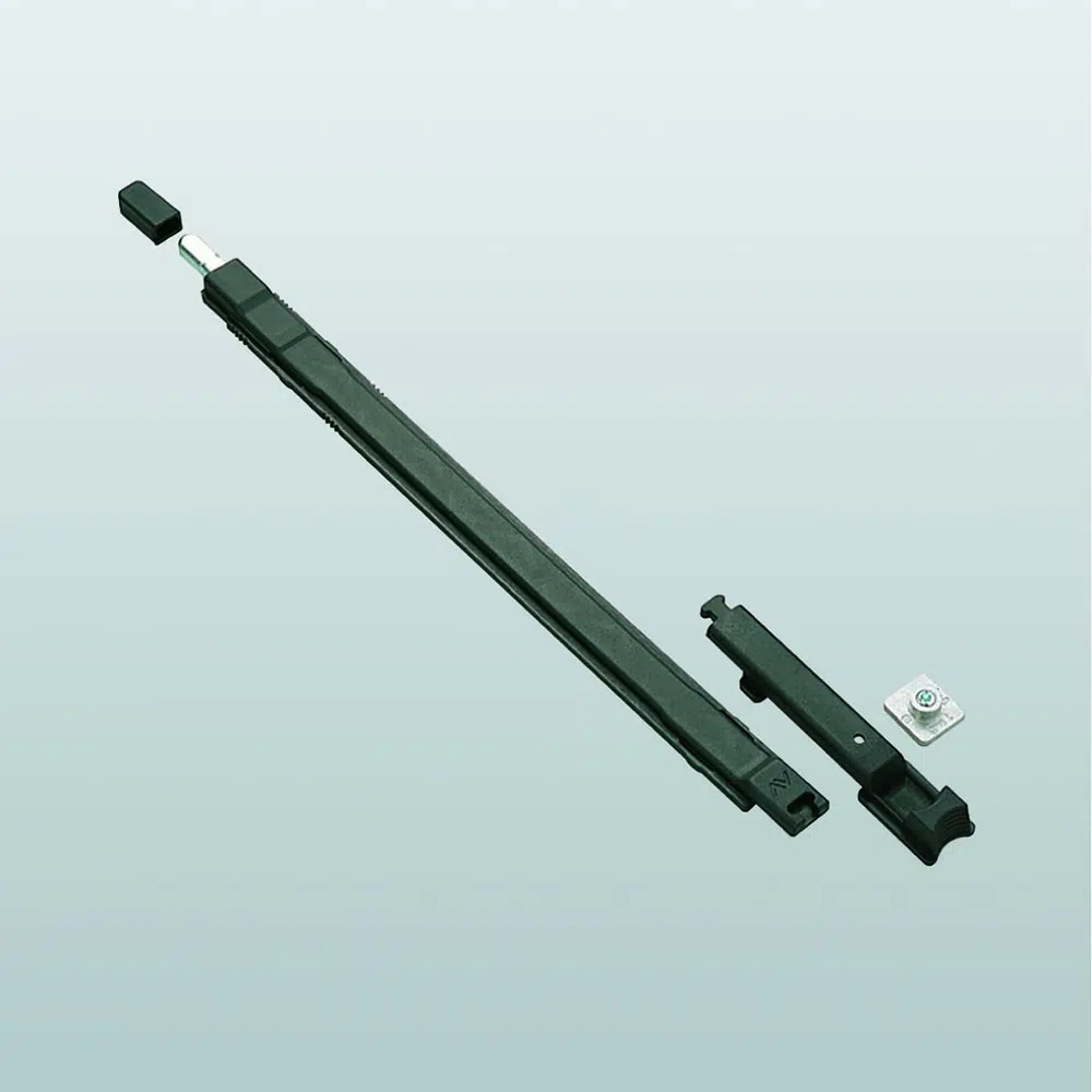 Savio 1541.7 Paletto a Spinta Chiudo da Agganciare per Profilo CU Larghezza 17,7mm Finitura Nero