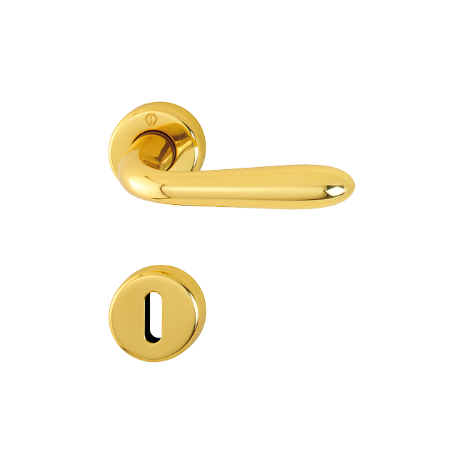Hoppe 1751201 Grt. con rosetta Santia M1740/88K/88KS F71 ottone lucido 