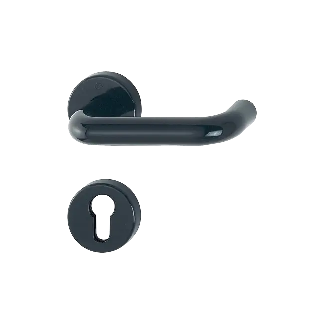 Hoppe 505159 Grt. con rosetta Baden K138L/15/15S F9005 nero intenso 