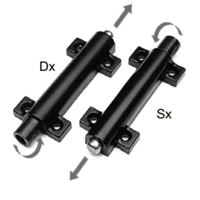 AGB H009012193 Chiusura Verticale ad Espansione Sinistra Abaco Rotazione 90° Finitura Black Powerage