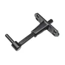 AGB H009110193 Cardine Monoblocco Abaco per Imposte Diametro 8,9mm Perno Regolabile 56-85mm Piastra 90x25mm Acciaio Finitura Black Powerage