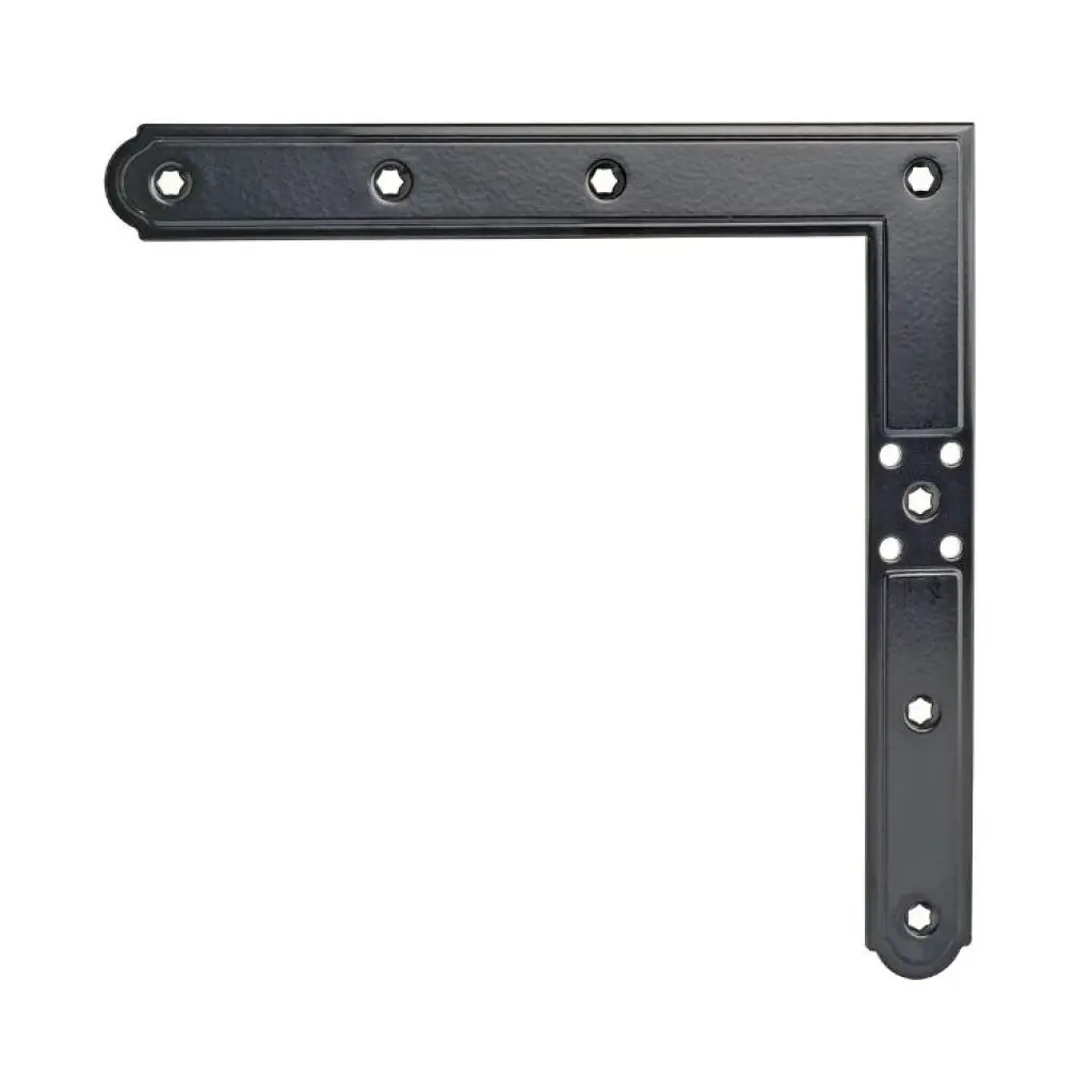 AGB H009190293 Squadro Abaco Imposte Interasse 150mm Sinistro inf. Destro sup Dimensione 220x220x3mm Acciaio Finitura Black Powerage