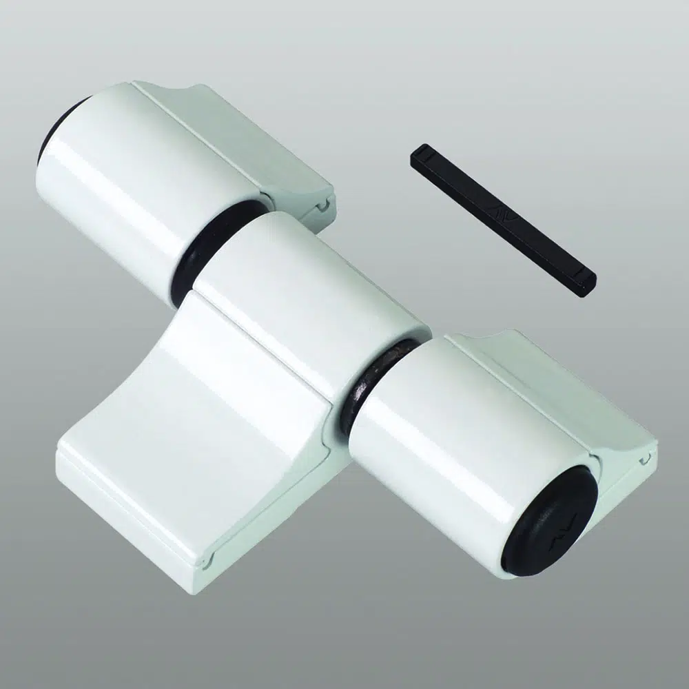 Savio 1145.3/60 Mechanica Cerniera Registrabile a 3 Ali Interasse 60mm Portata 160-180Kg Finitura Verniciato Bianco