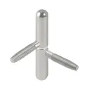 AGB E031981434 Cerniera Anuba Prolungata per Legno Diametro 14mm Altezza 82,5mm con Boccola Nylon Acciaio Finitura Cromato Opaco