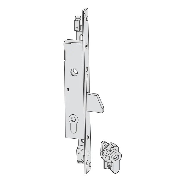 Cisa 46822250 Serratura da Infilare a Cilindro Spillo per Montanti e Inferiate E25 F. 25mm