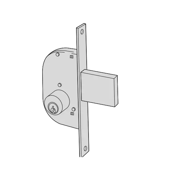 Cisa 42110300 Serratura 1 Mandata da Infilare a Cilindro per Cancelli E30 F. 22mm