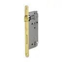 AGB B005913503 Serratura Patent Incasso per Porta Interni Entrata 35mm Interasse 90mm Bordo Tondo 238x22mm Acciaio Finitura Ottonato Verniciato