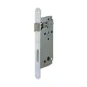 AGB B005955034 Serratura Patent WC Incasso per Porta Bagno Entrata 50mm Interasse 90mm Bordo Tondo 238x22mm Acciaio Finitura Cromato Opaco