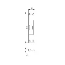 Iseo 033065 Contropiastra per Serrature da Fascia e da Montante R40-R50 Nylon