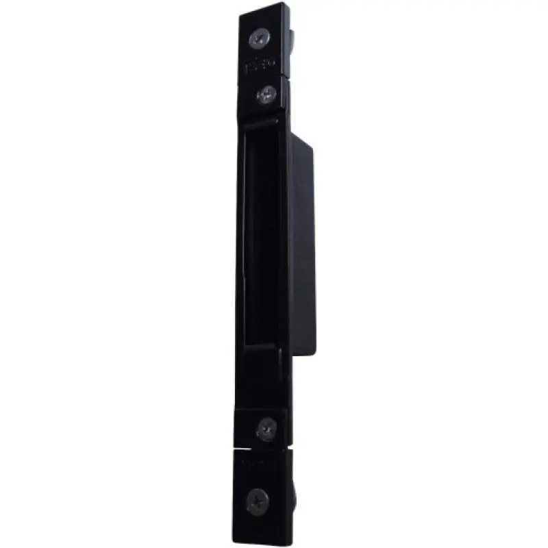 Iseo 0387011 Contropiastra Chiusa Regolabile per Serratura Solo Catenacci e Deviatori Multiblindo 199x22mm Nero