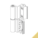 Giesse 00121040U Cerniera Flash Base per Terza Anta Profilo CU Altezza 93mm Portata 75-85Kg Alluminio Finitura Oro