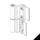 Giesse 00278500U Cerniera Flash Base per Finestra Profilo DOMAL 40 Altezza 93mm Portata 75-85Kg Alluminio Finitura Nero