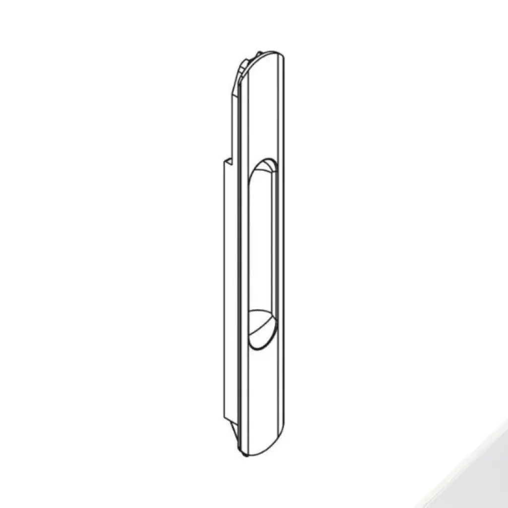 Giesse 06011410 Maniglia incasso Brio per Finestra Scorrevole Dimensione Foro 185x19,5mm Alluminio Finitura Bianco