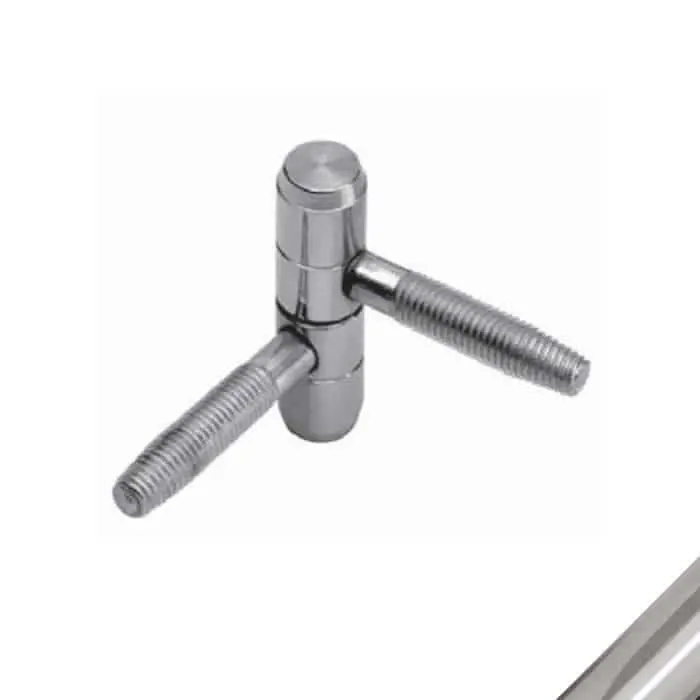 AGB E001190906 Cerniera Anuba Modello 119 in Acciaio a 2 Gambi Diametro 9mm Finitura Nichelato