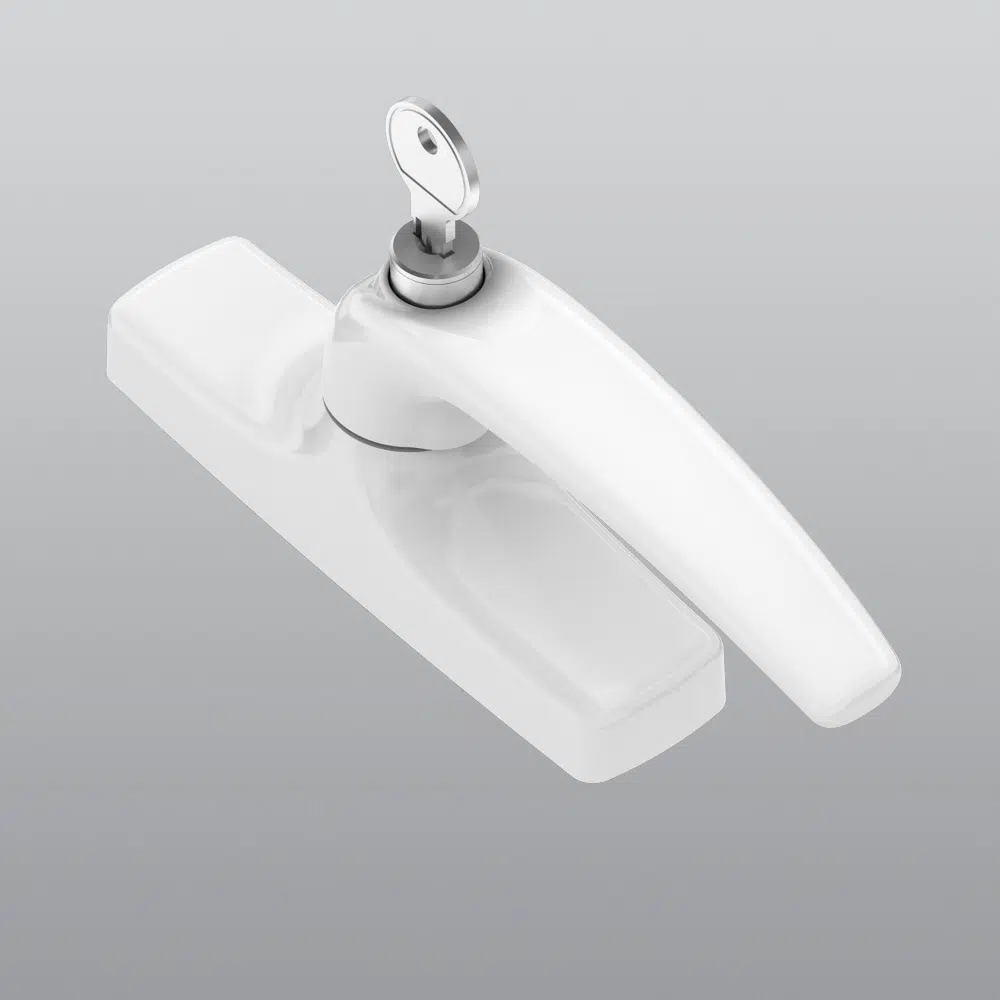 Savio 870.780 Cremonese Manon per Battente con Cilindro Dimensioni 34x129mm Finitura Verniciato Bianco