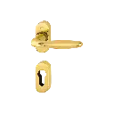 Hoppe 3546199 Grt. con rosetta Roissy M1941/23P/23PS F71 ottone lucido 