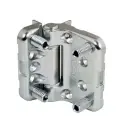 AGB A494030204 Cerniera MAXI per Finestre a 3 e 4 ante Asimmetrica Altezza 60mm Larghezza 64mm Completa di 4 Spine Fissaggio Zama Finitura Zinco