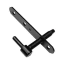 AGB H019254593 Cardine a Vite Abaco per Imposte Diametro 8,9mm Perno Regolabile 12-45mm Piastra Larga 18mm Acciaio Finitura Black Powerage