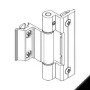 Giesse 00600500N Cerniera Bridge 2 per Anta Sporgere o Ribalta Profilo CU Altezza 93mm Portata 90-100Kg Alluminio Finitura Nero