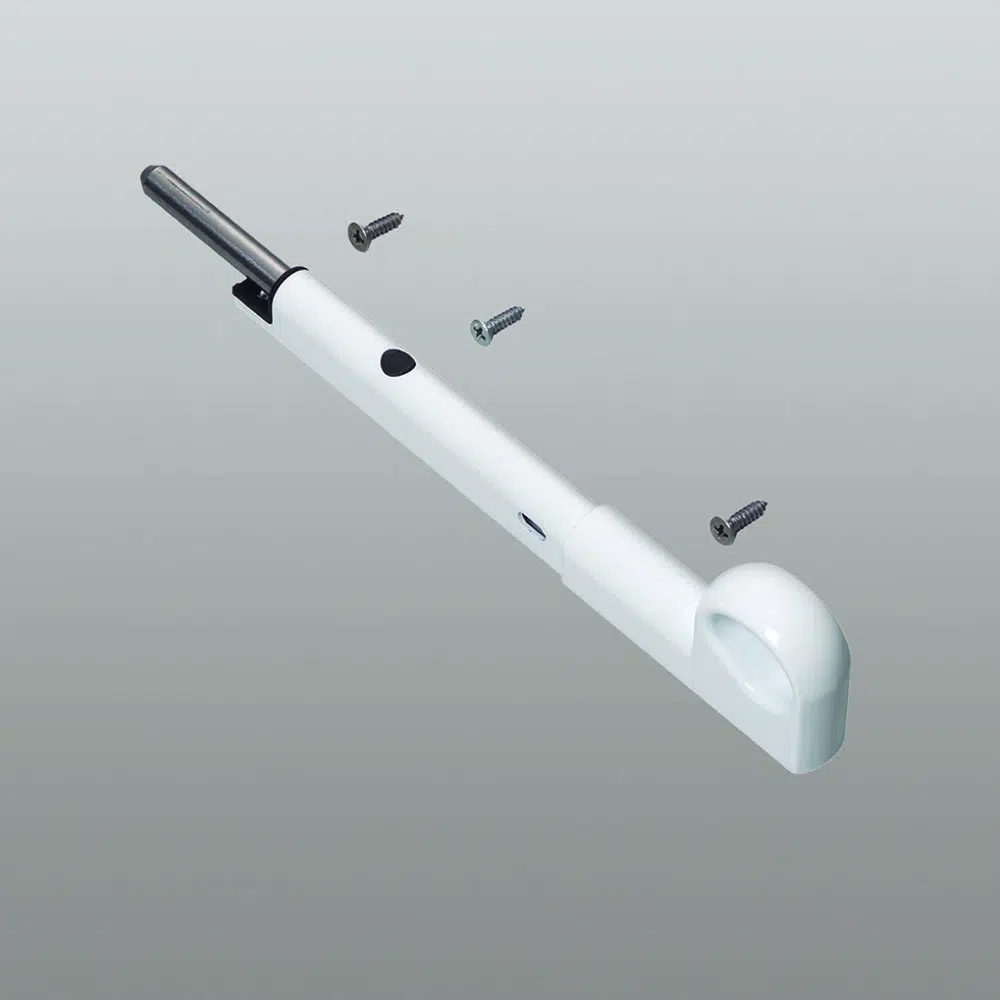 Savio 1572/25 Paletto a Spinta Sicuro da Applicare Lunghezza 250mm Finitura Verniciato Bianco